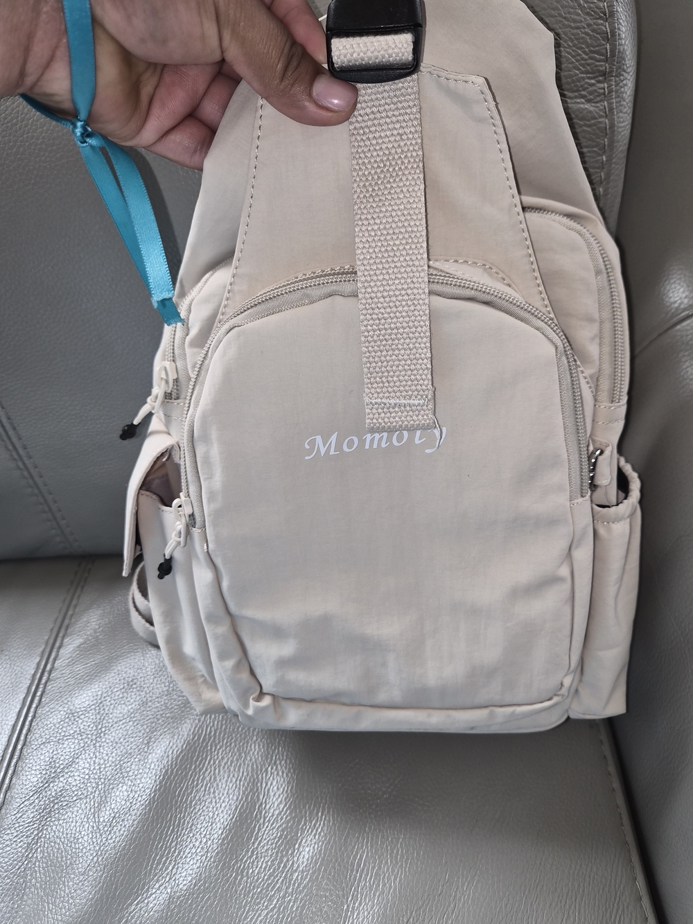 Beige Sling Bag for Unisex